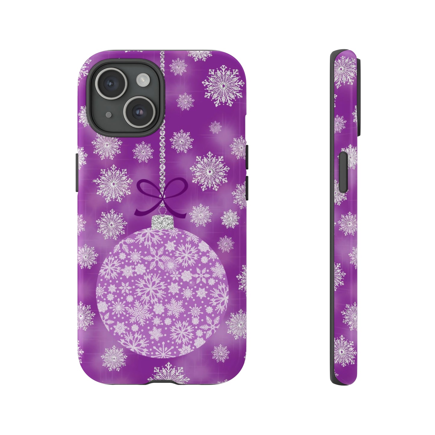 Glittering Snowflake Bauble in Purples Tough Cases