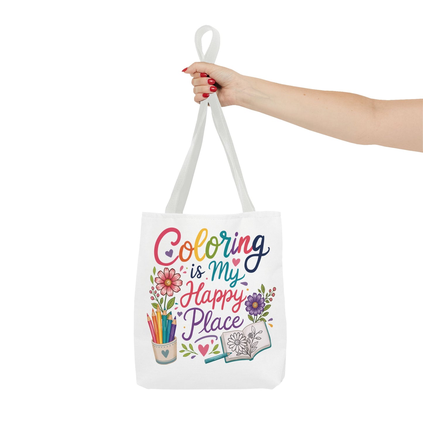 Coloring is My Happy Place Tote Bag