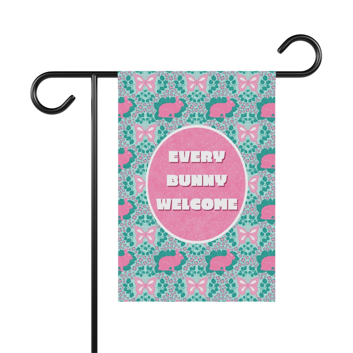 Bunnies & Butterflies Garden Banner