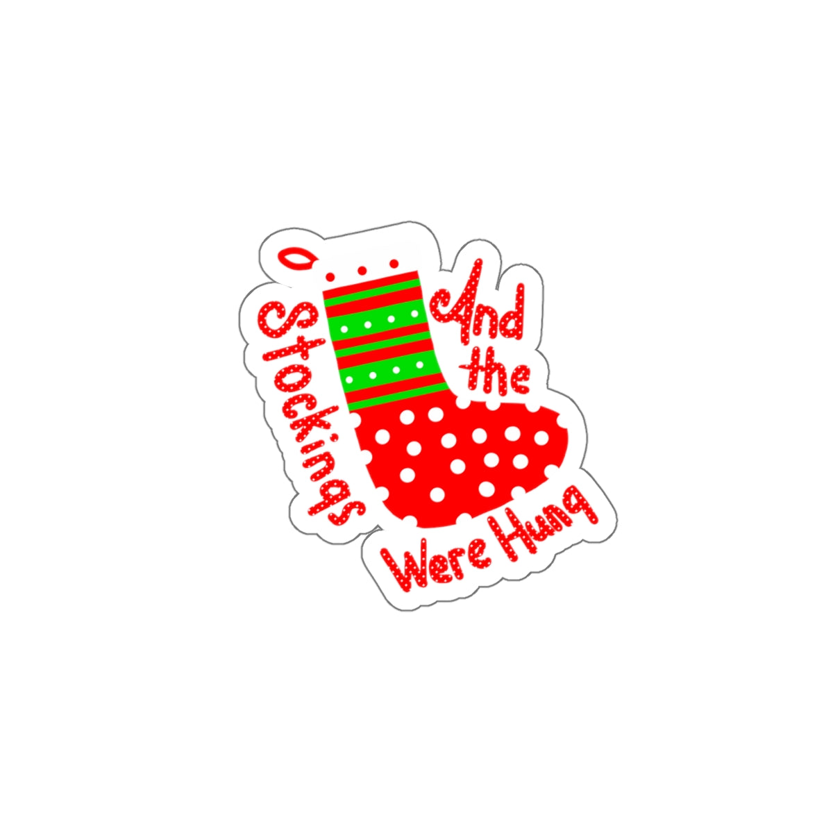 Christmas Stocking Die-Cut Stickers