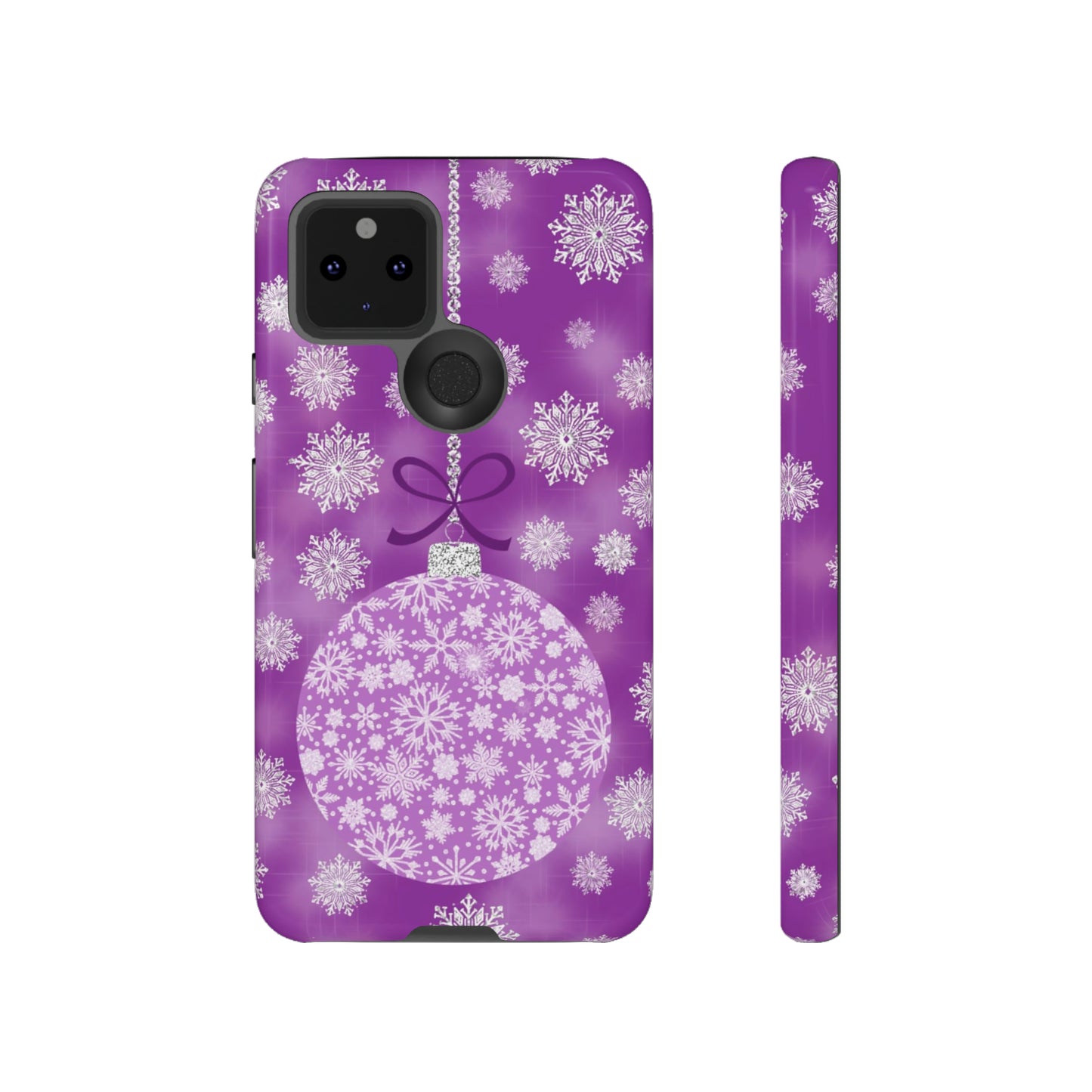 Glittering Snowflake Bauble in Purples Tough Cases