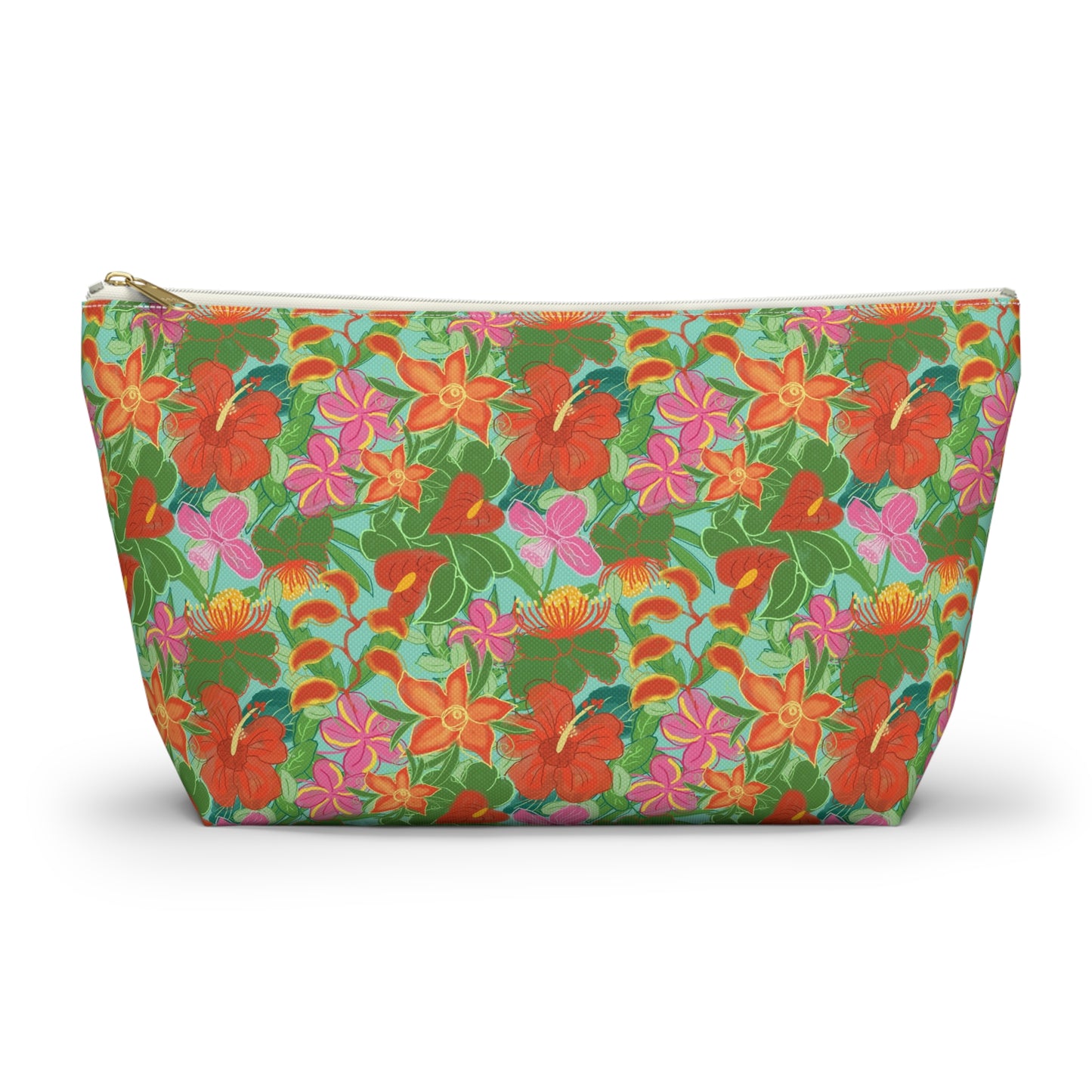 Tropical Flowers Accessory Pouch