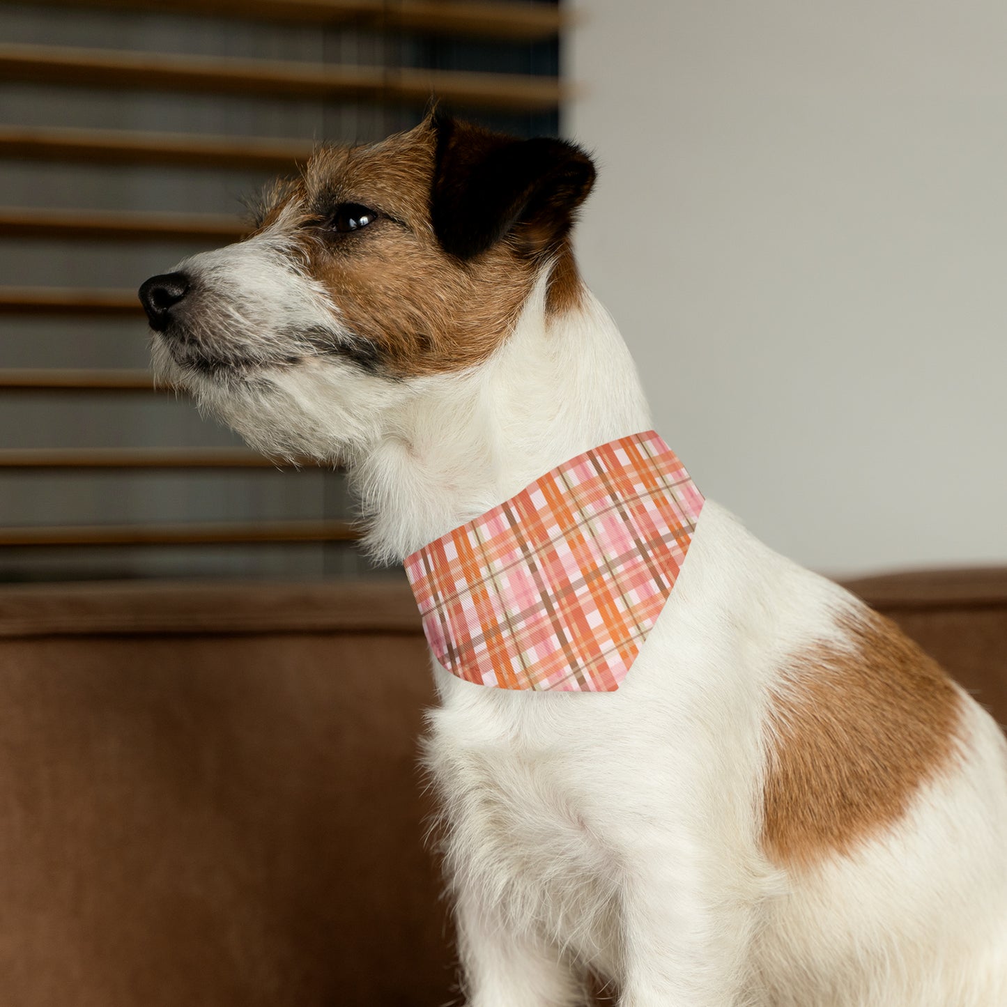 Soft Autumn Plaid Pet Bandana Collar