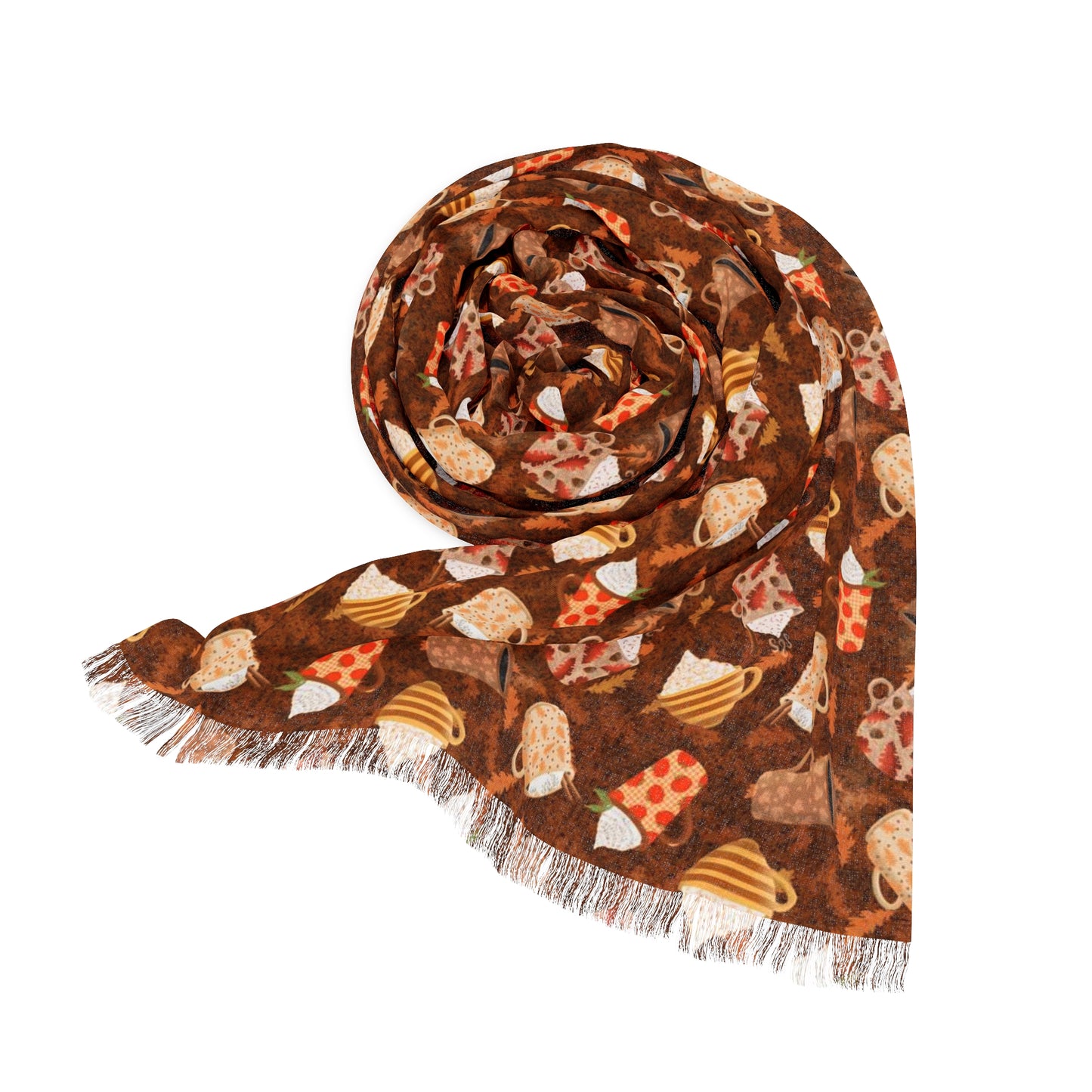 Cozy Autumn Mugs Light Scarf