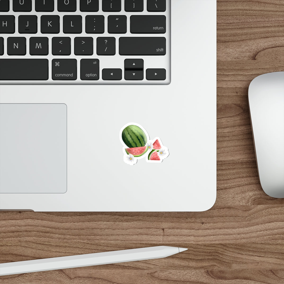 Watermelon and Daisies Die Cut Sticker