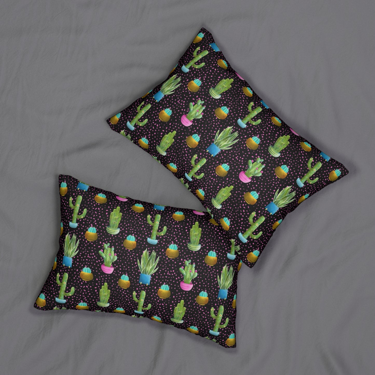 Frida Cactus Spun Polyester Lumbar Pillow