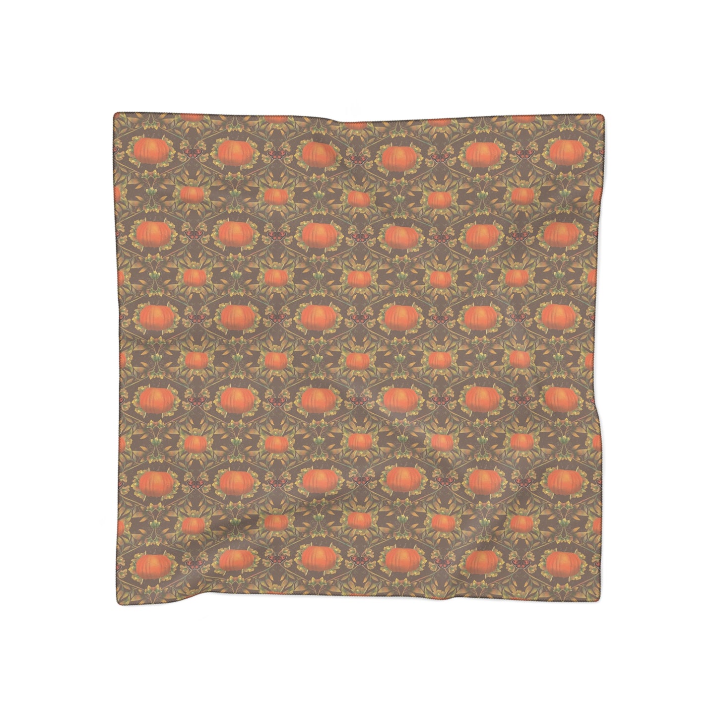 Pumpkin Patch Square Poly Scarf