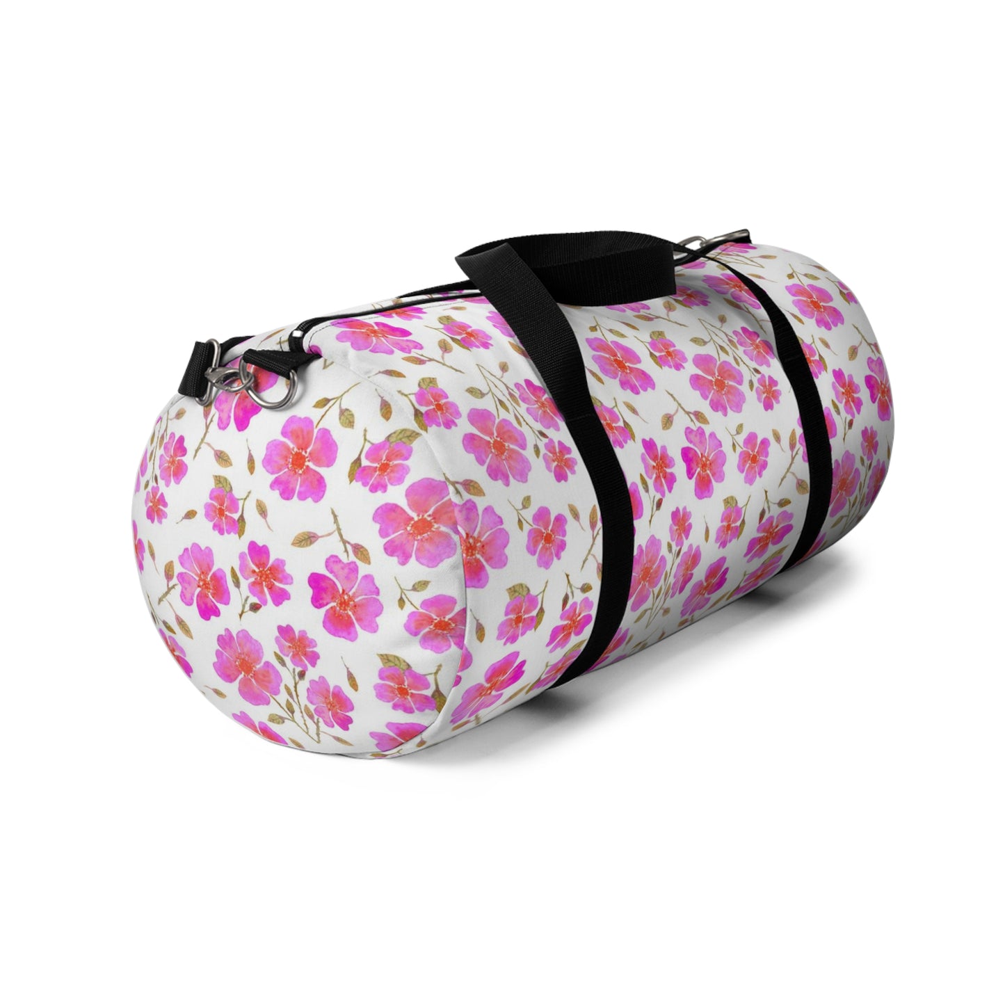 Hot Pink Wild Roses Duffel Bag