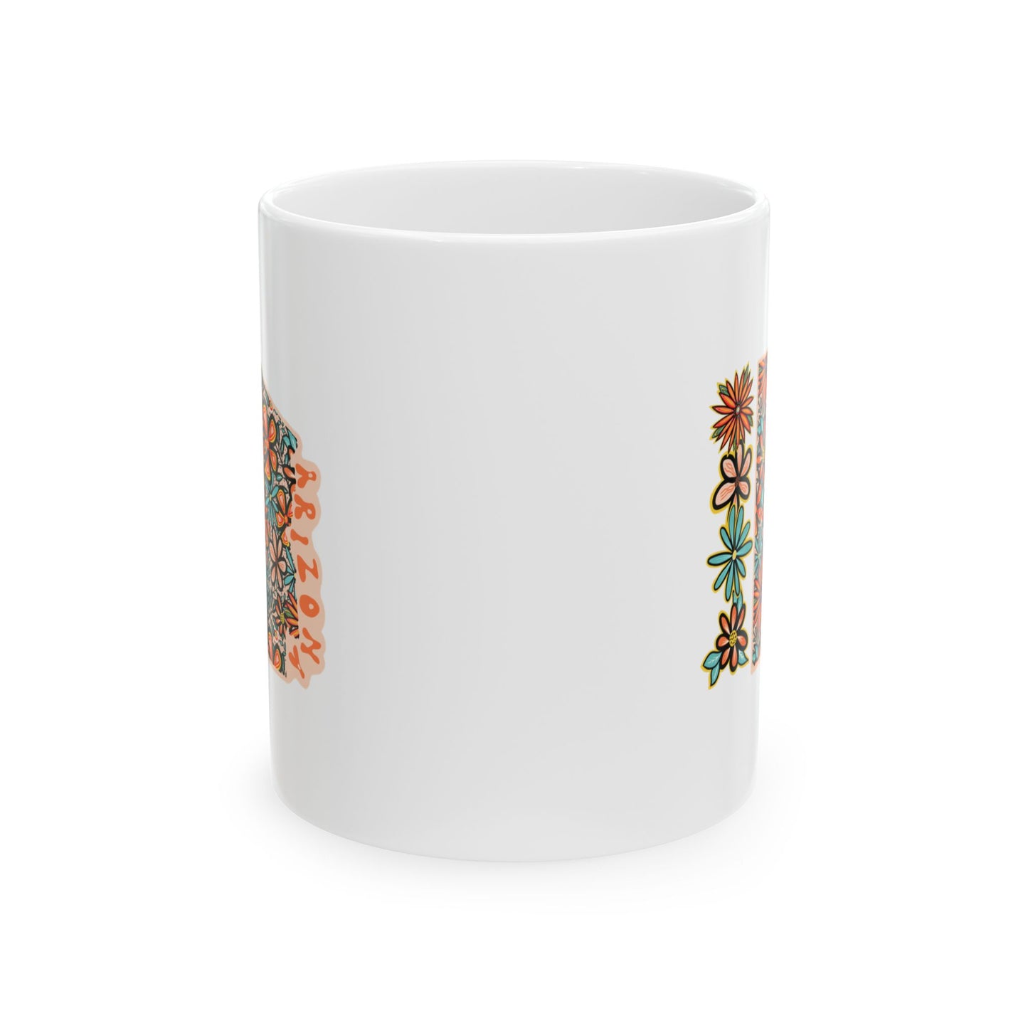 Retro 70s Flowers Arizona Ceramic Mug 11 oz and 15 oz