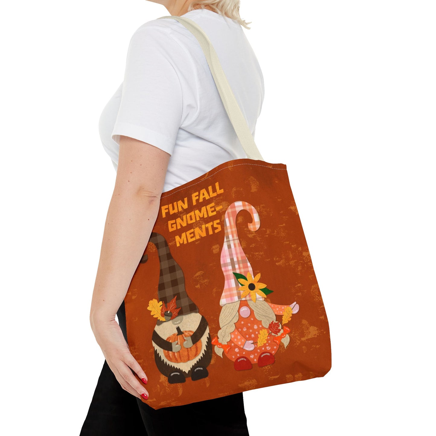 Fun Fall Gnome-ments Collage Tote Bag
