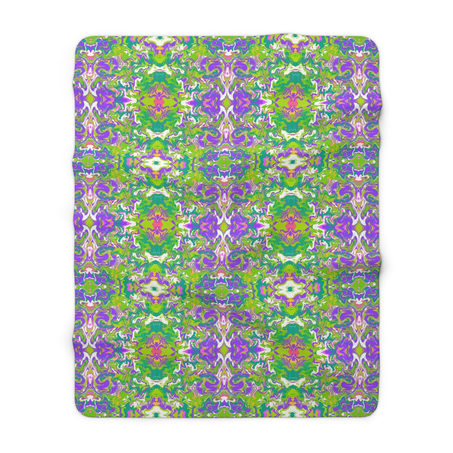 Boho Spring Garden Sherpa Fleece Blanket