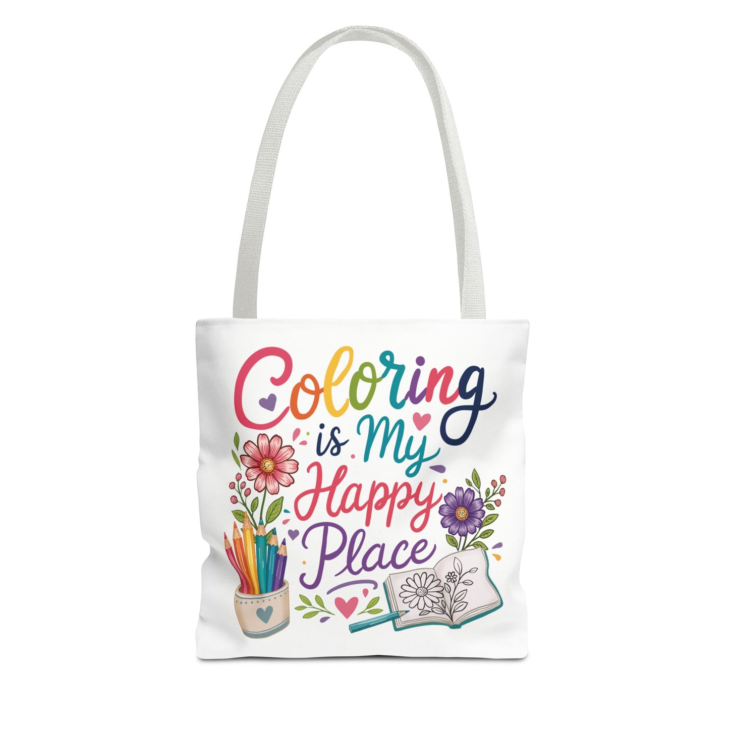 Coloring is My Happy Place Tote Bag