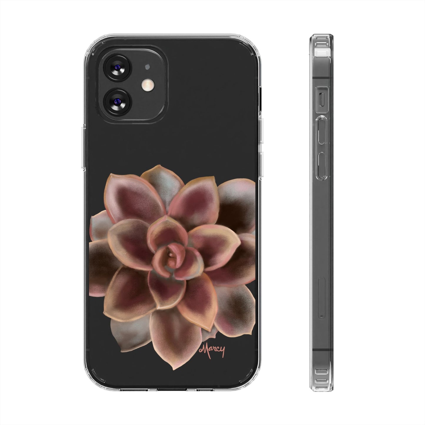 Chocolate Succulent Clear Cases