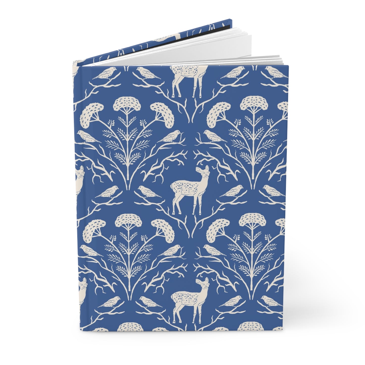 Yarrow, Deer and Goldfinches Hardcover Journal Matte