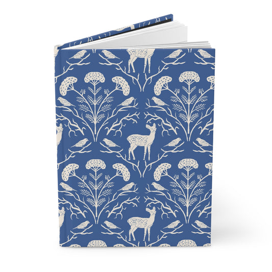 Yarrow, Deer and Goldfinches Hardcover Journal Matte