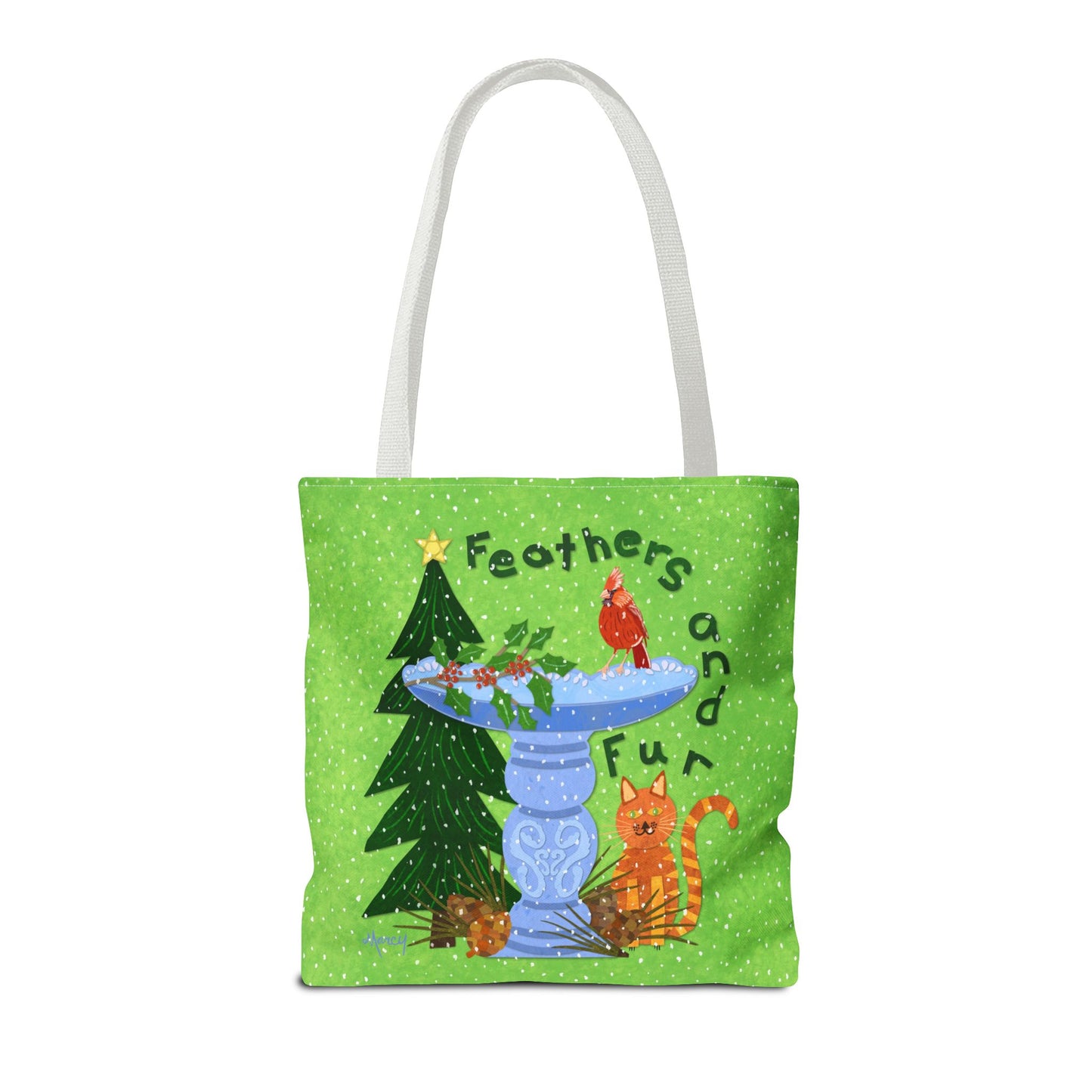 Feathers and Fur Collage Tote Bag