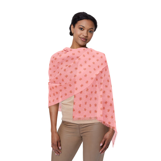 Pink Meadow Flowers Light Scarf