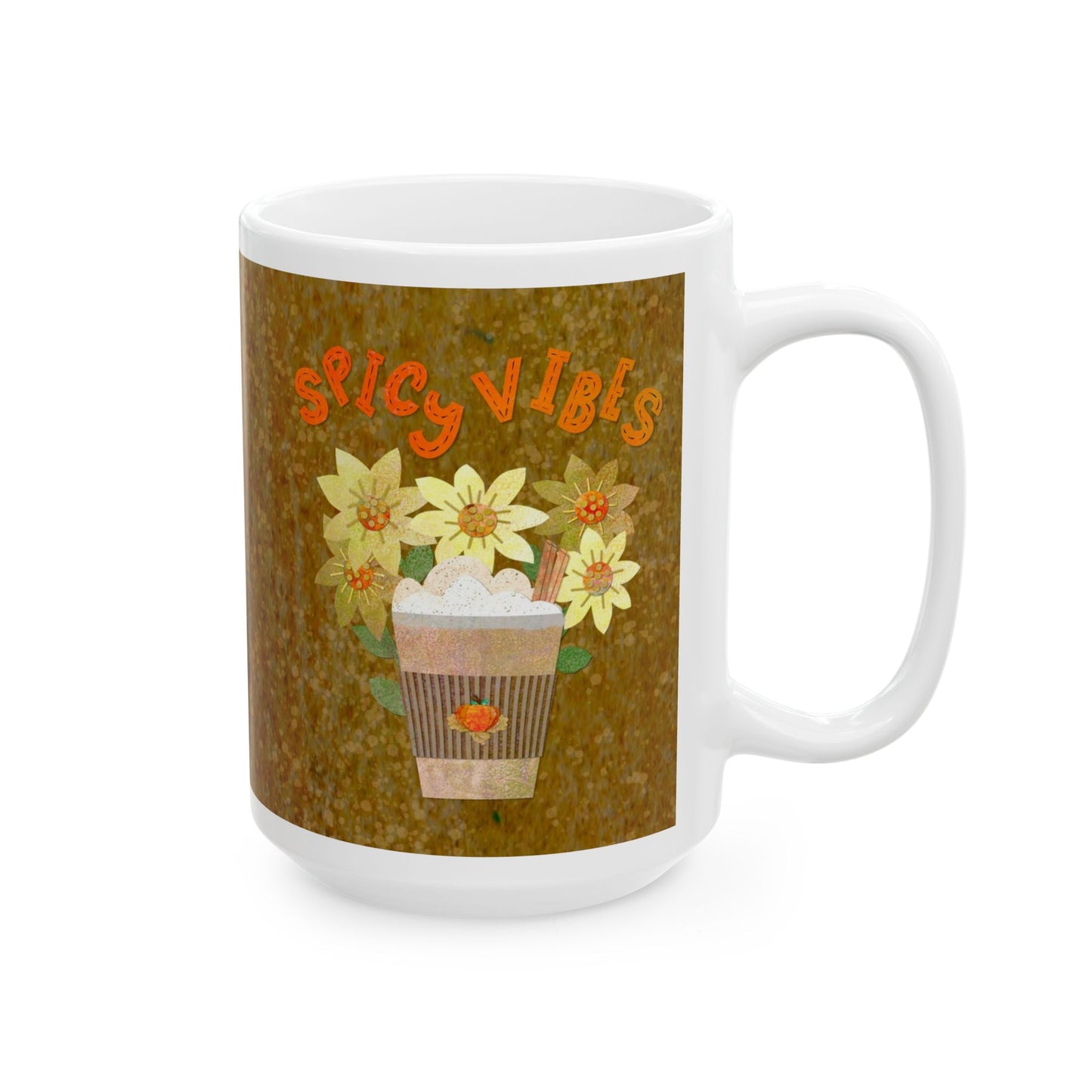 Spicy Vibes Latte Collage Ceramic Mug 11oz & 15oz