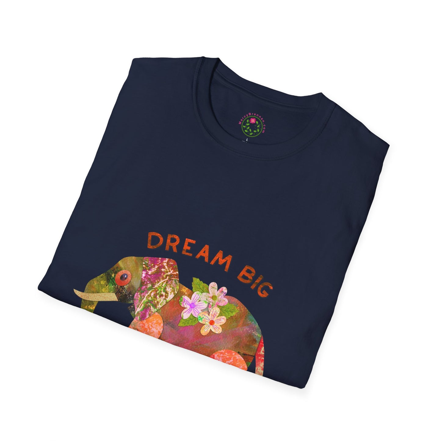 Dream Big Elephant Collage Collage Softstyle T-Shirt