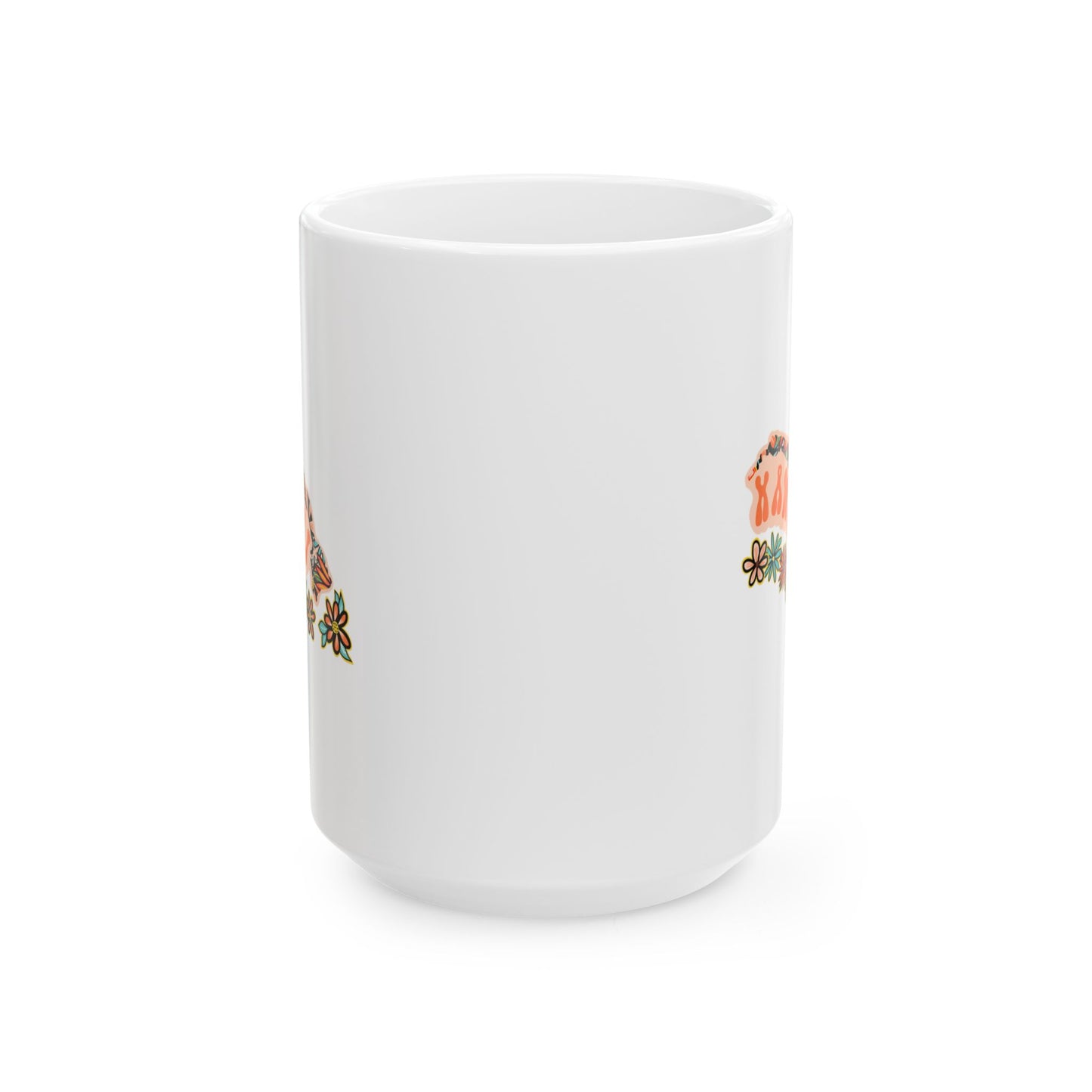 Retro 70s Flowers Hawaii Ceramic Mug 11 oz and 15 oz