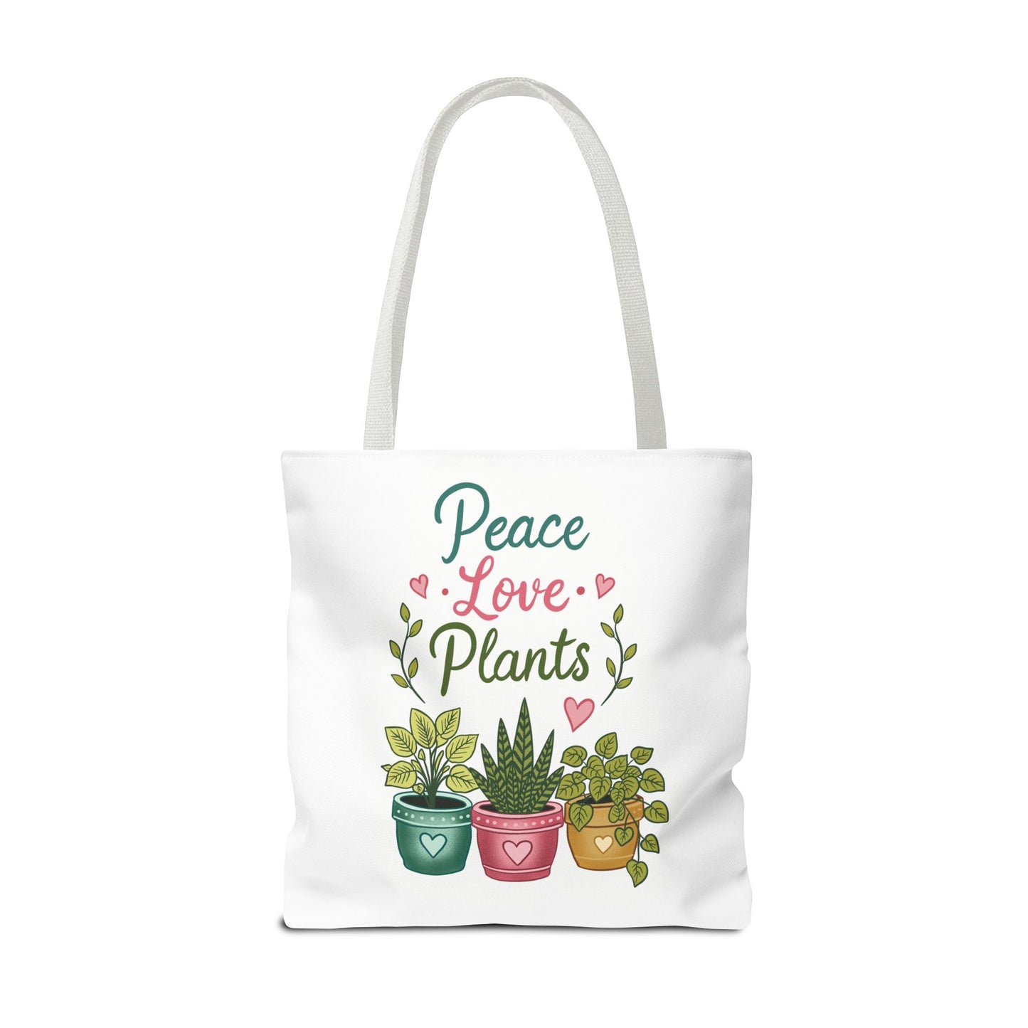 Peace Love Plants Tote Bag – Botanical Faith Canvas Shopper