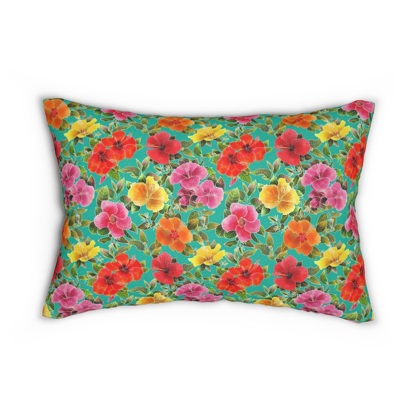 Boho Spring Garden Spun Polyester Lumbar Pillow