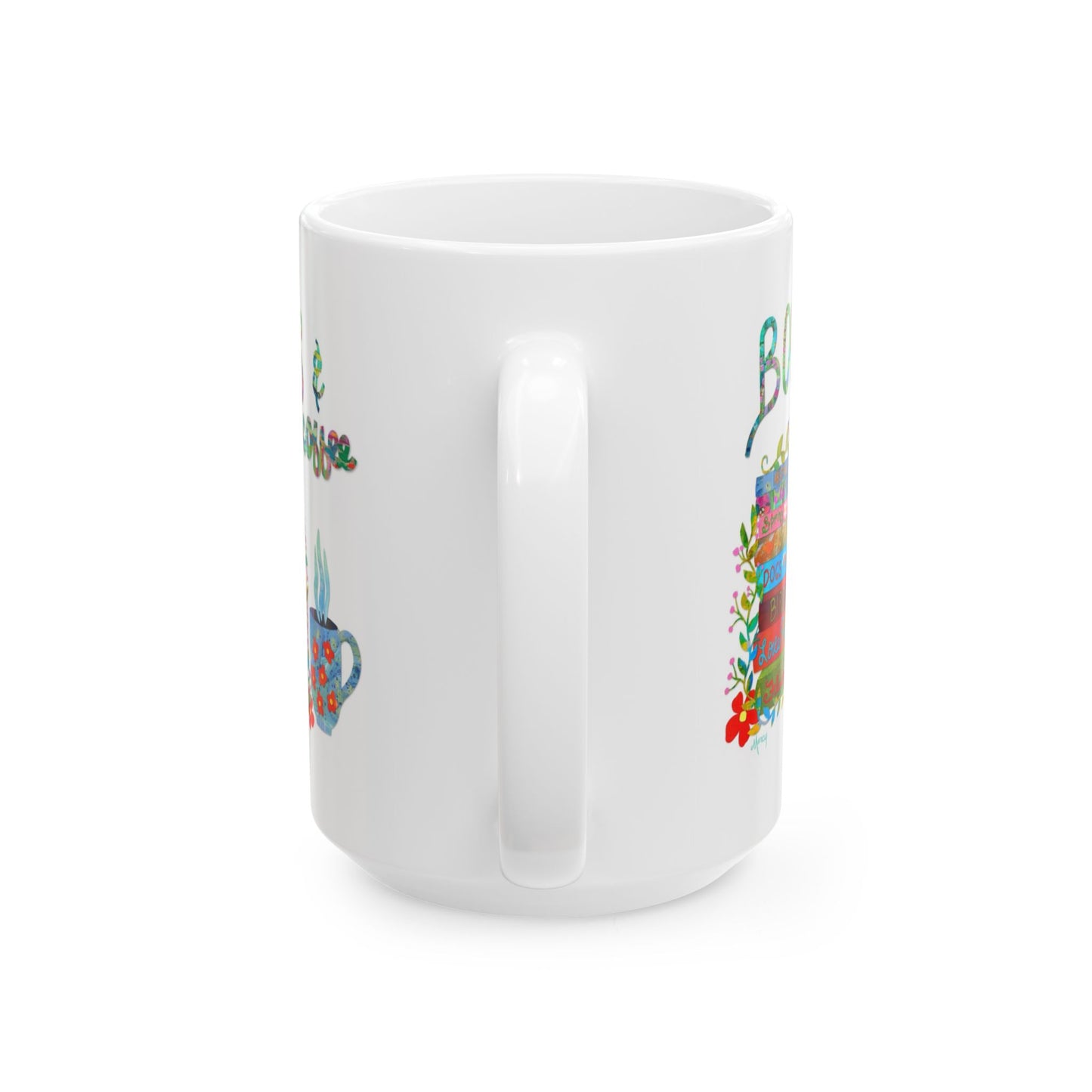 Books and Coffee Collage Ceramic Mug 11oz & 15oz