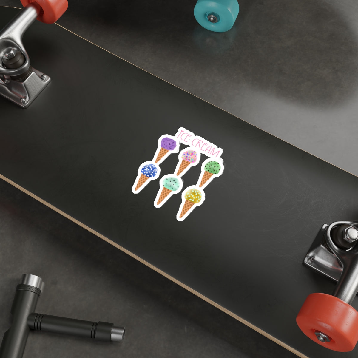 Ice Cream Cones Die Cut Sticker