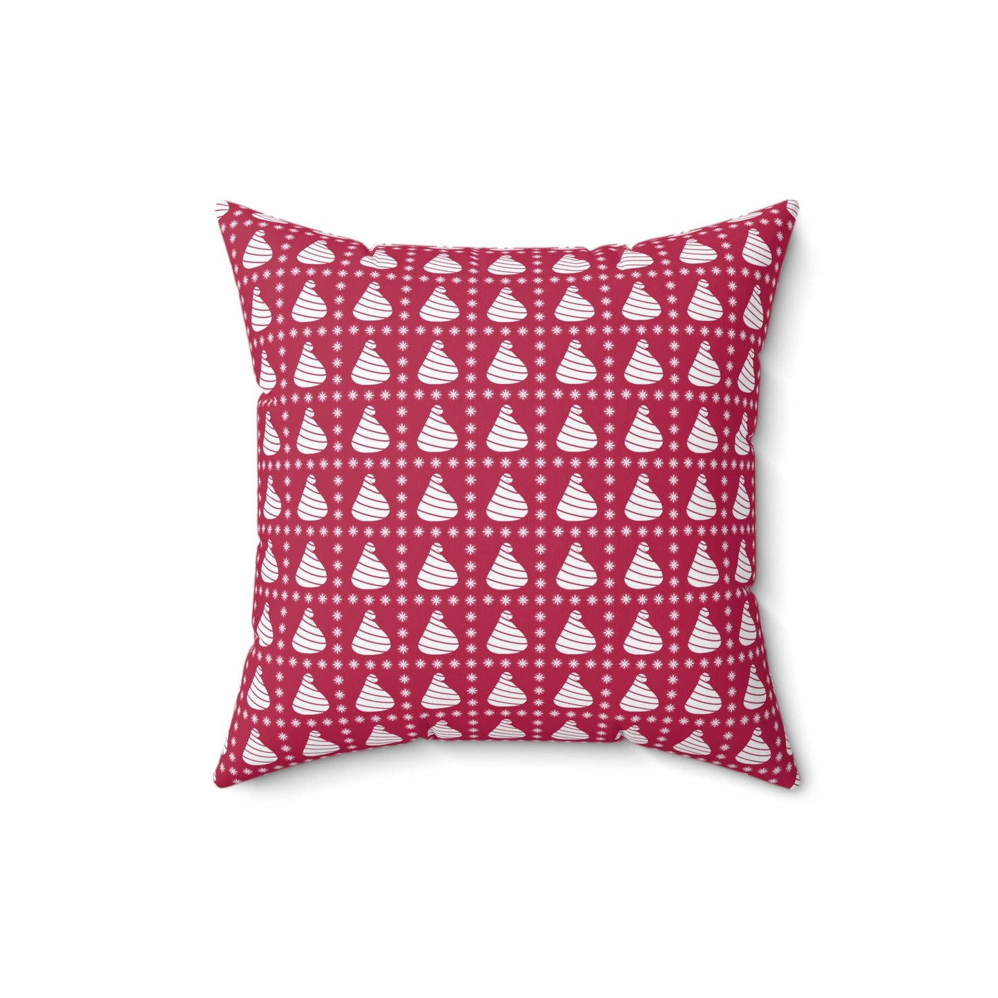 Peppermint Kisses Spun Polyester Square Pillow