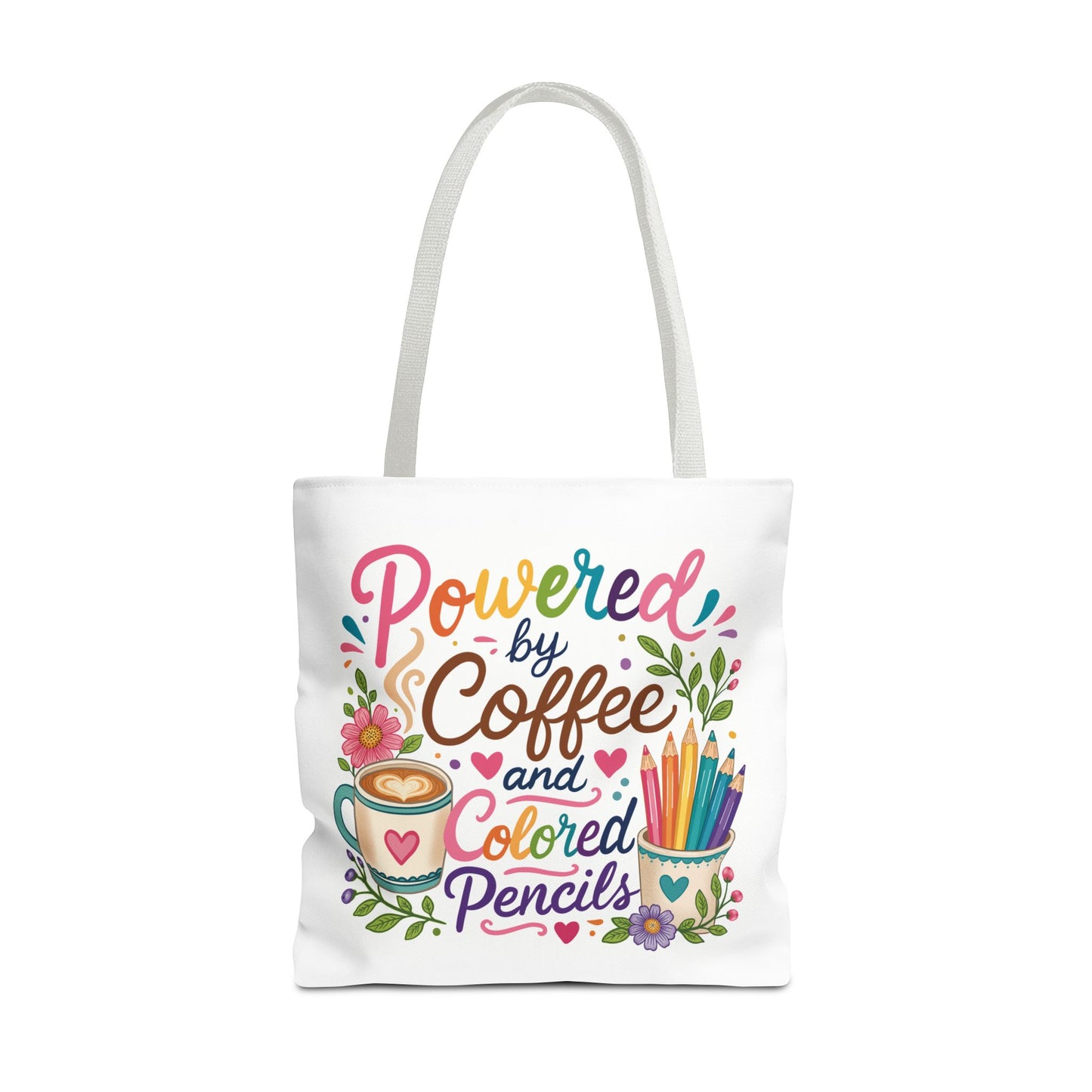 Powered by Coffee & Colored Pencils Tote Bag
