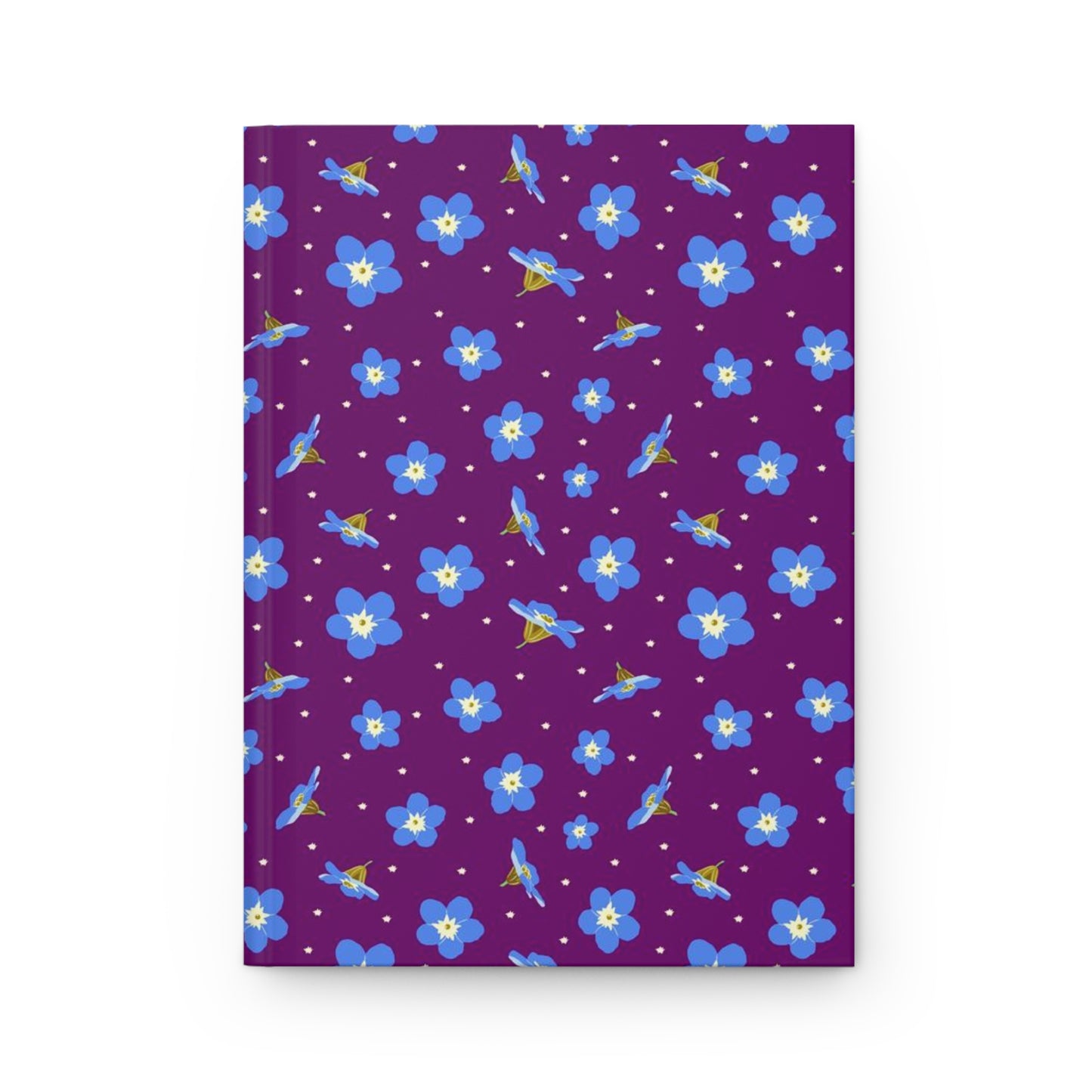 Forget Me Not Flowers Hardcover Journal Matte
