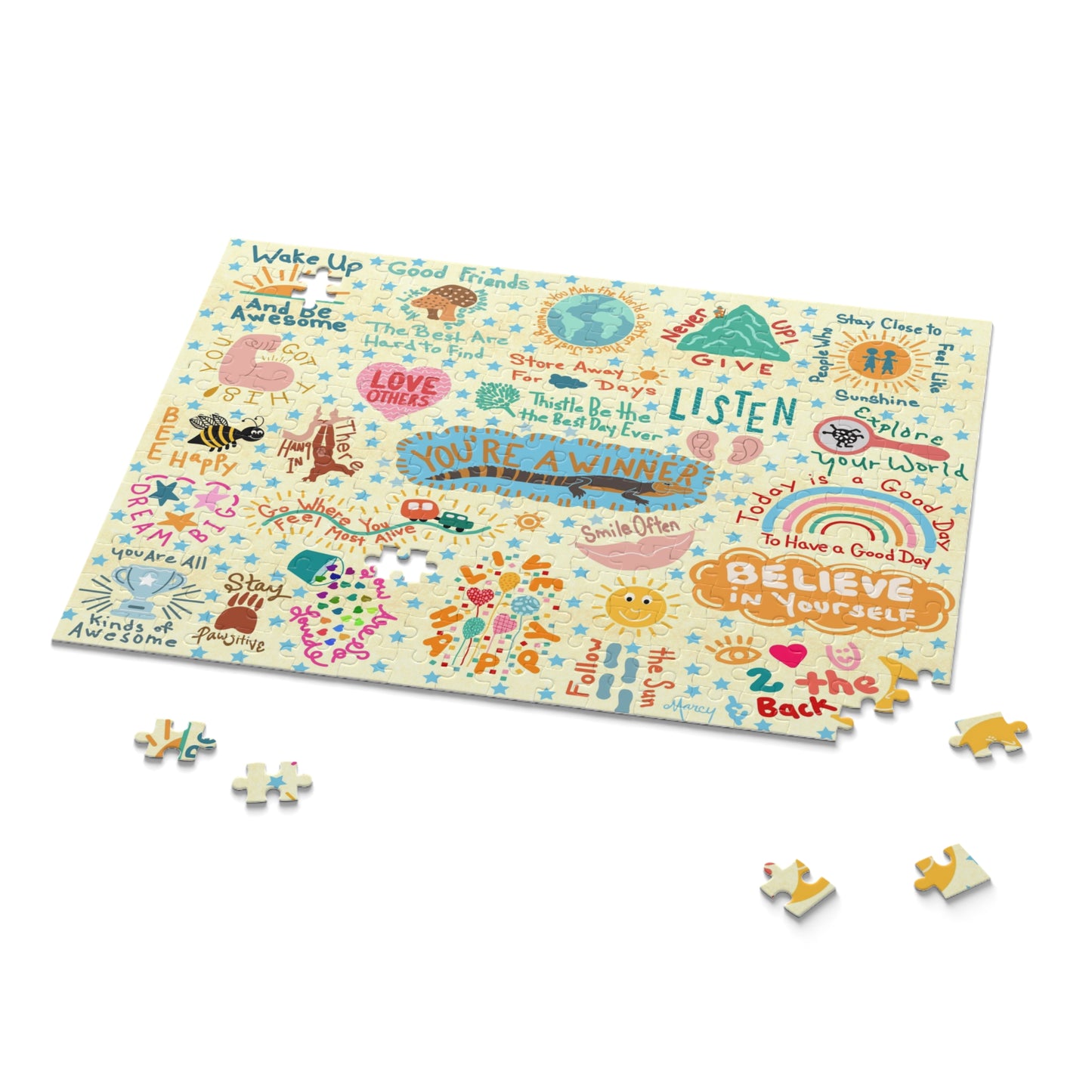 Kids Inspirational Puzzle (120, 252, 500-Piece) | Encouraging Kids Puzzle | Positive Quotes Kids Puzzle