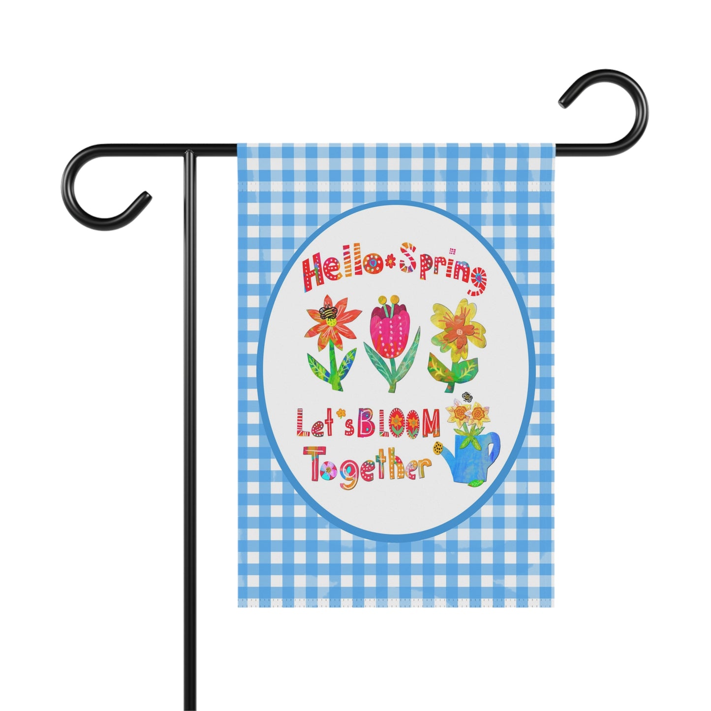 Hello Spring Collage Garden Banner