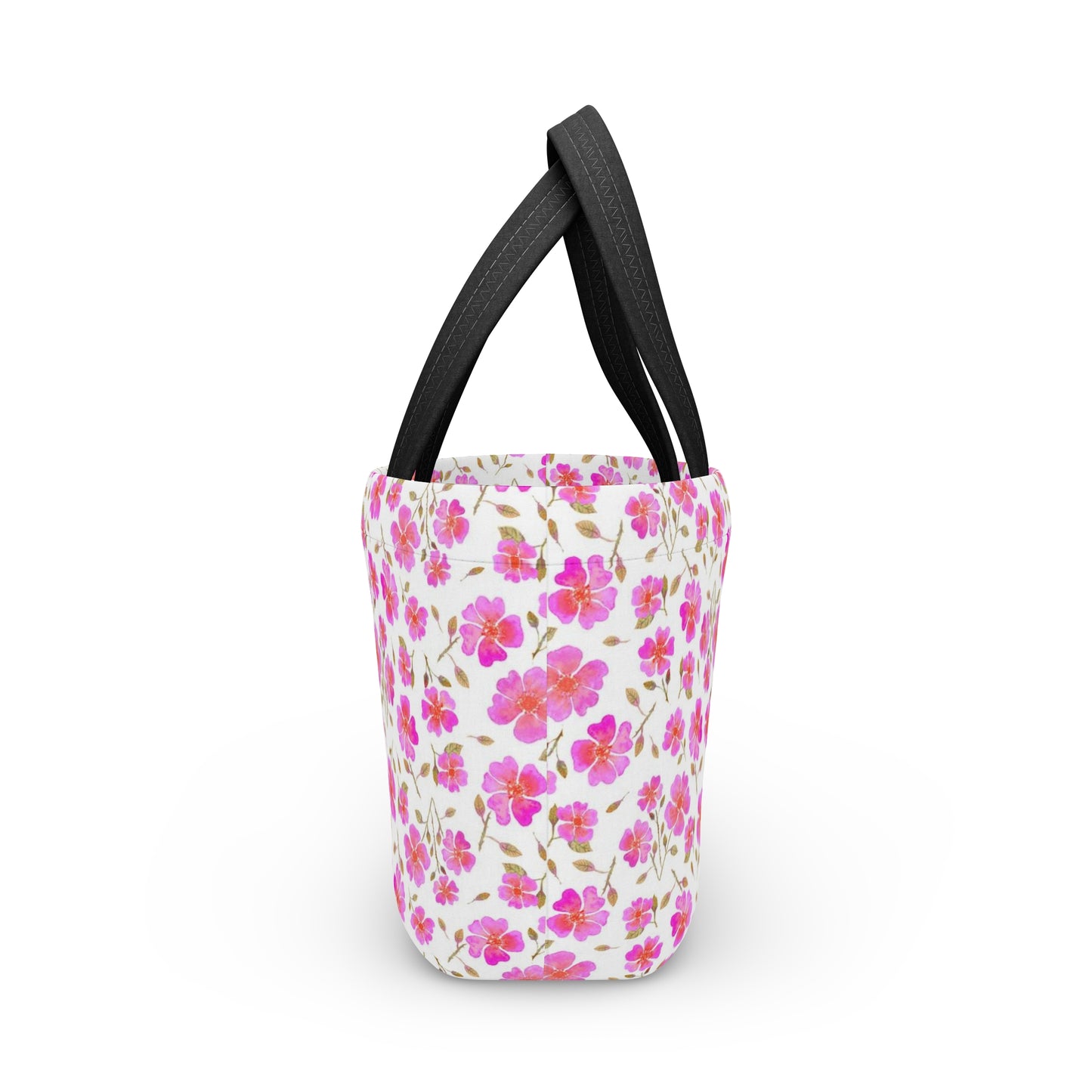 Hot Pink Wild Roses Lunch Bag