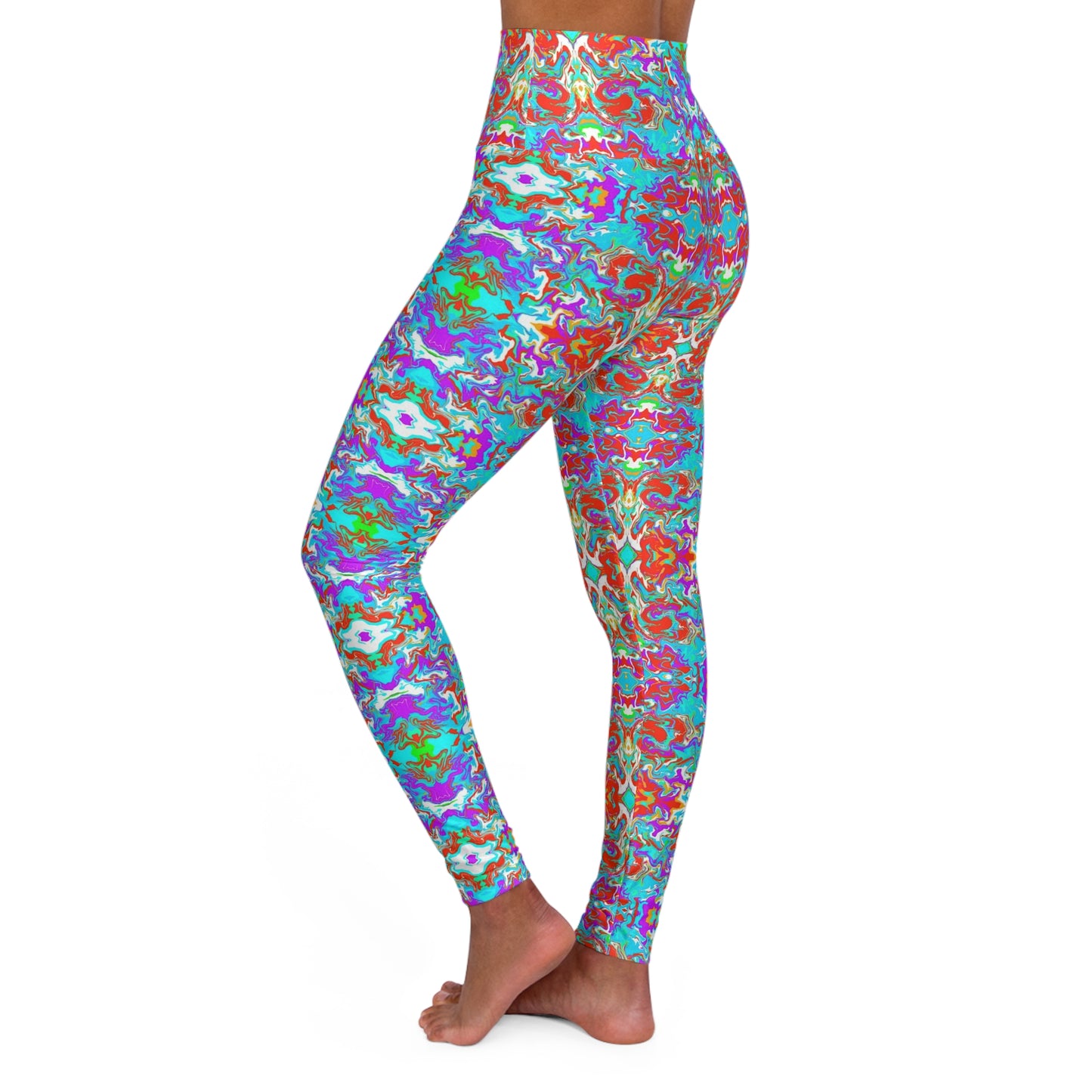 Boho Summer Garden High Waisted Yoga Leggings