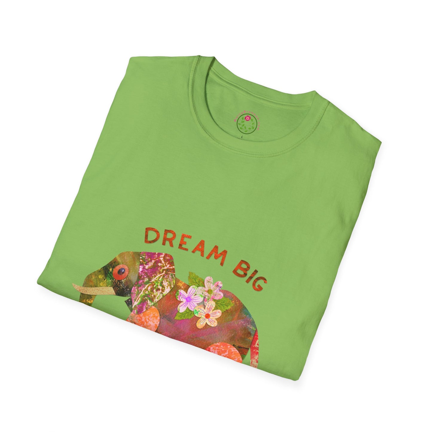 Dream Big Elephant Collage Collage Softstyle T-Shirt