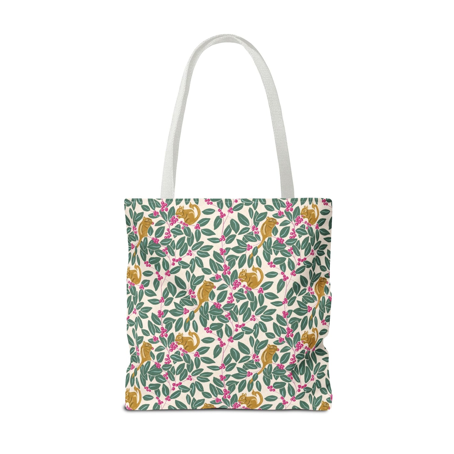 Wintergreen and Chipmunks Tote Bag