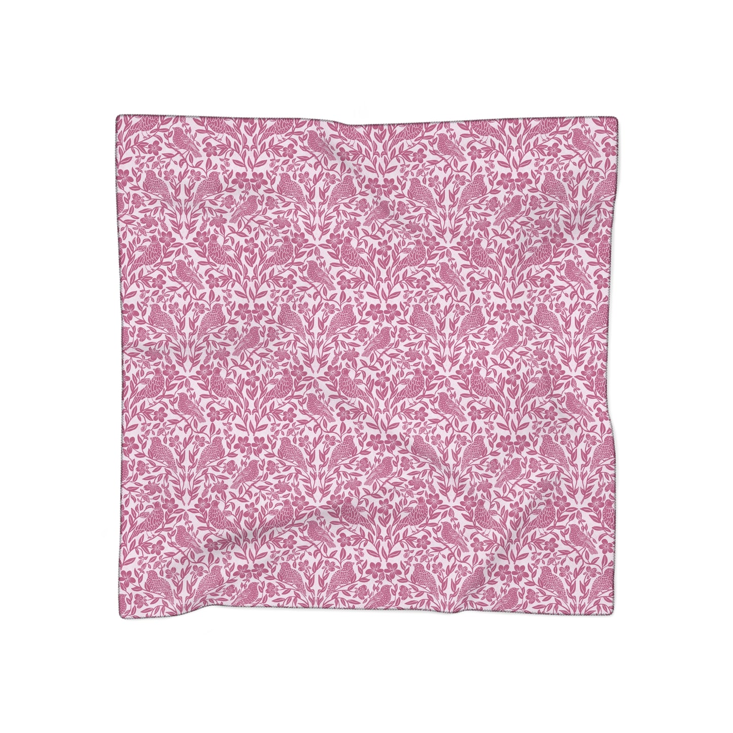 Bird Song & Blossoms — Botanical Print Poly Scarf
