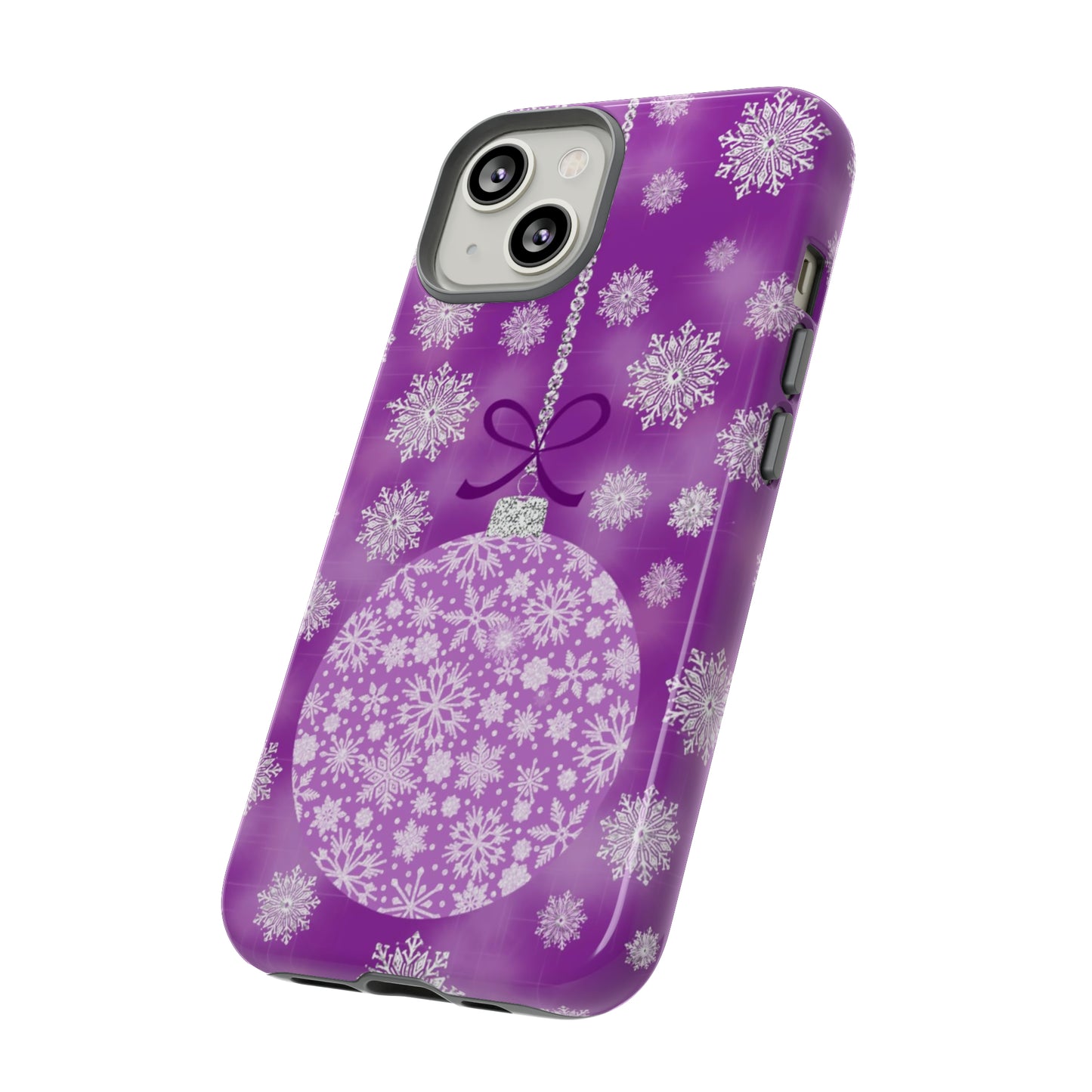 Glittering Snowflake Bauble in Purples Tough Cases