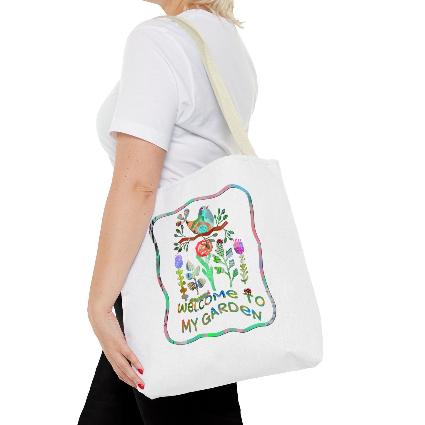 Welcome to My Garden Collage Tote Bag