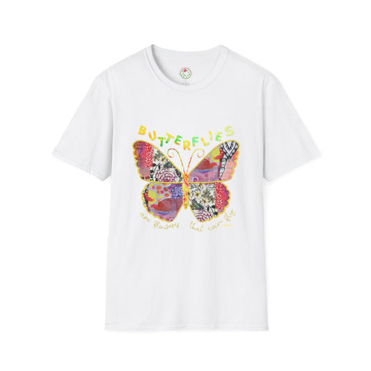 Boho Butterfly Collage Collage Softstyle T-Shirt