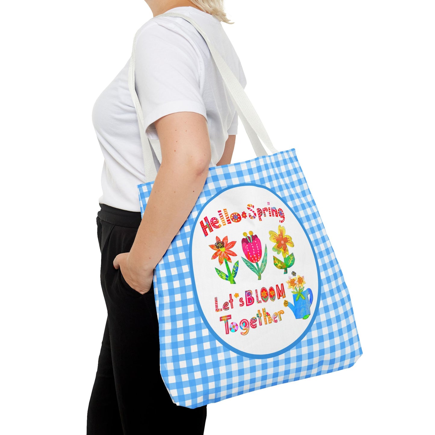 Hello Spring Collage Tote Bag