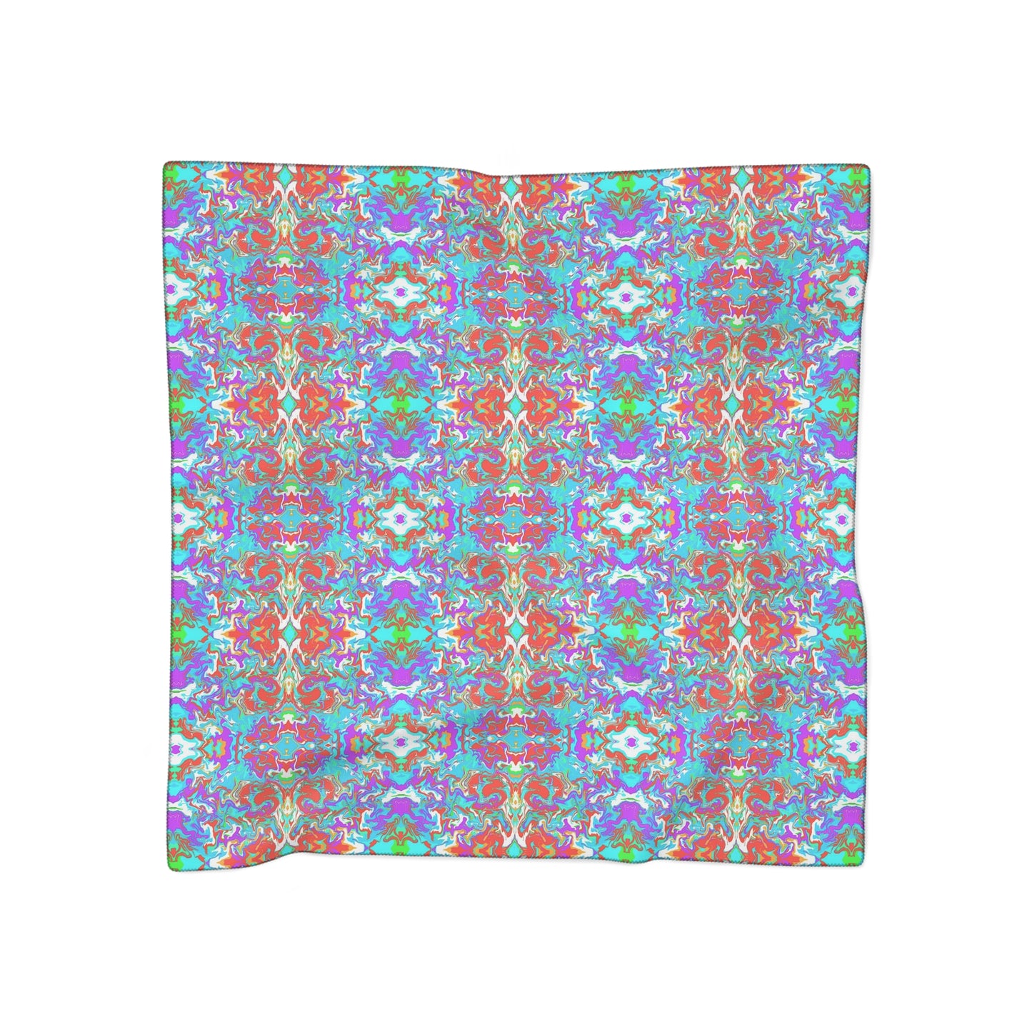 Boho Summer Garden Square Poly Scarf