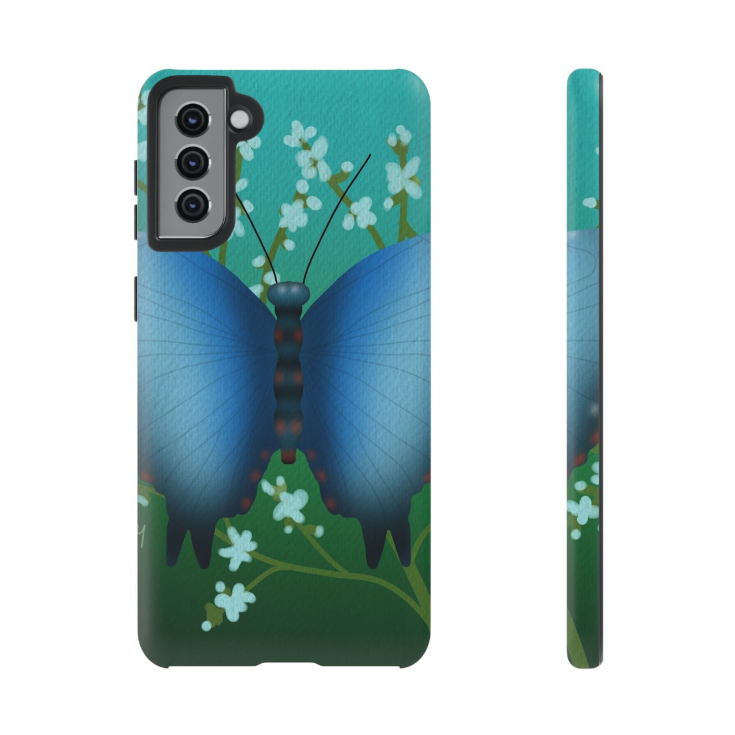 Blue Butterfly Tough Phone Case