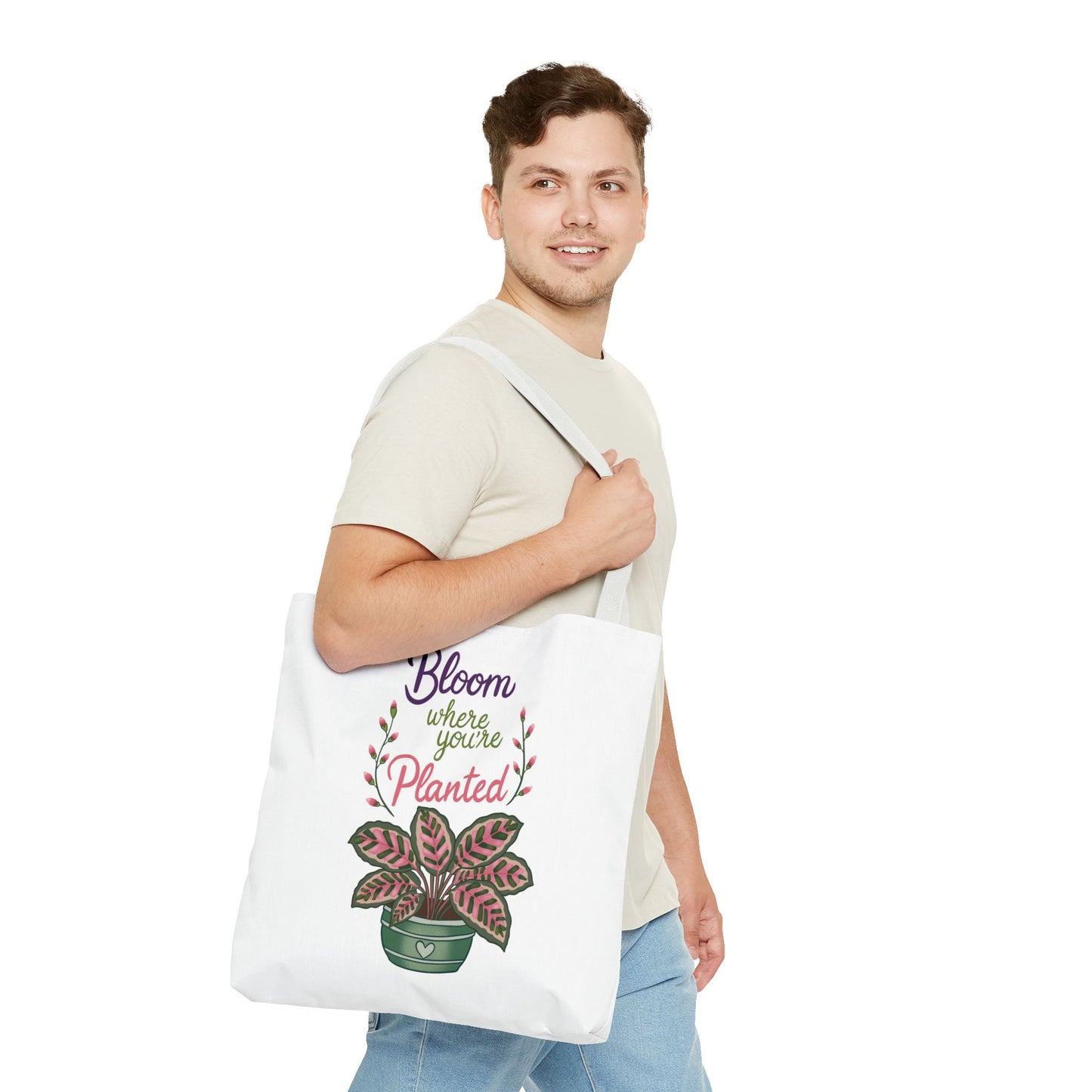 Bloom Where You’re Planted Tote Bag — Potted Monsterra Spiritual Tote