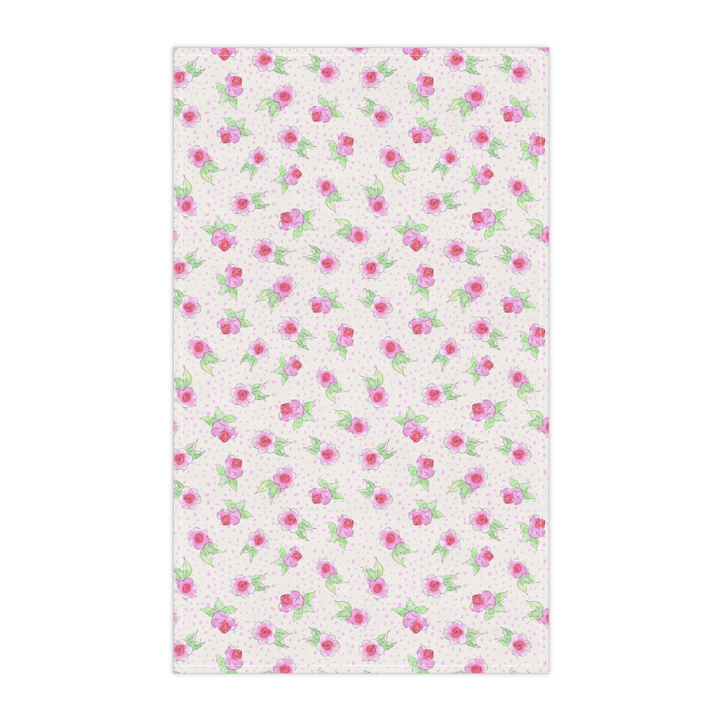 Maria’s Pink Roses Kitchen Towel