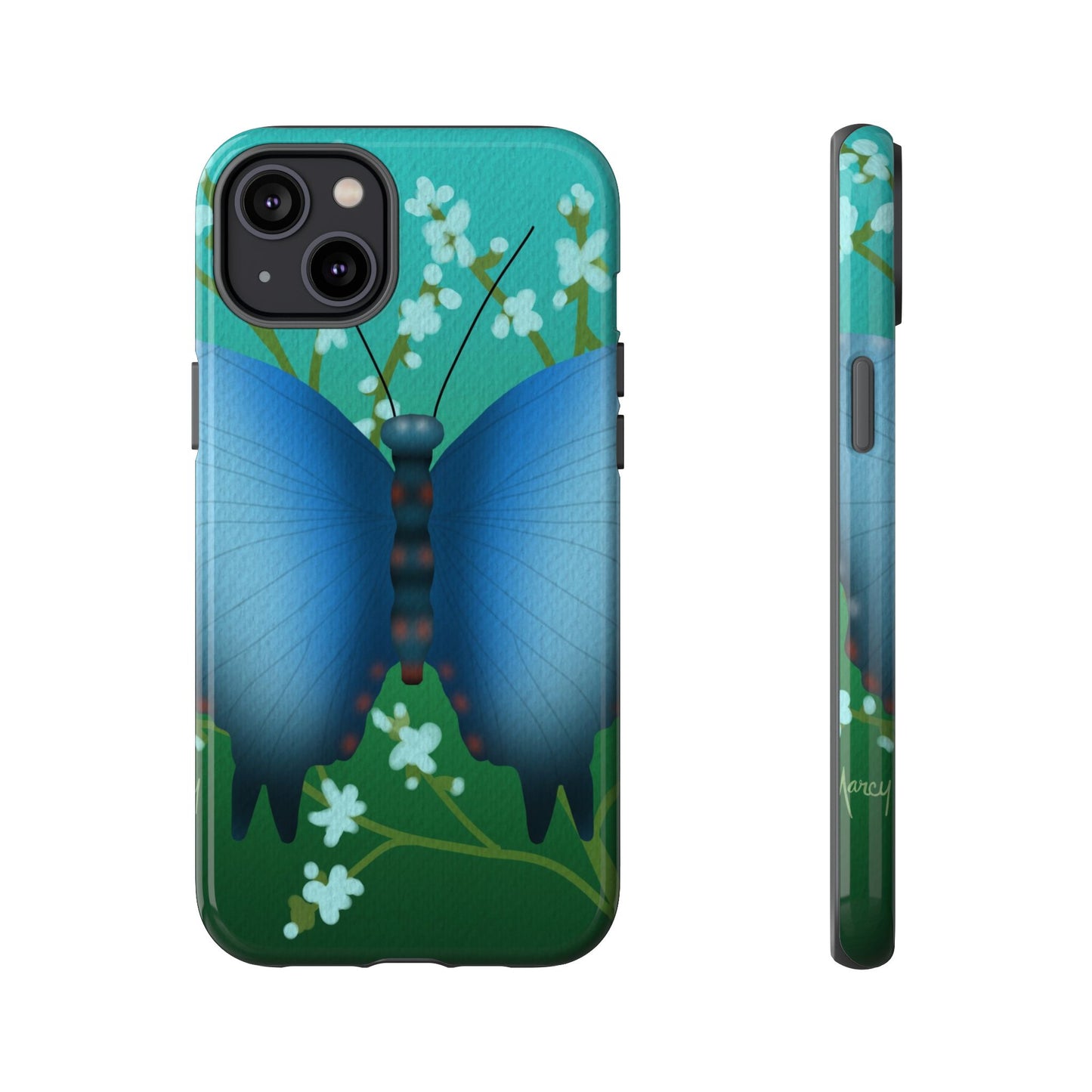 Blue Butterfly Tough Phone Case