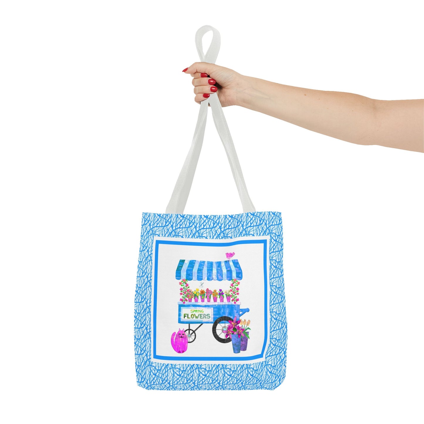 Spring Flower Cart Collage Tote Bag