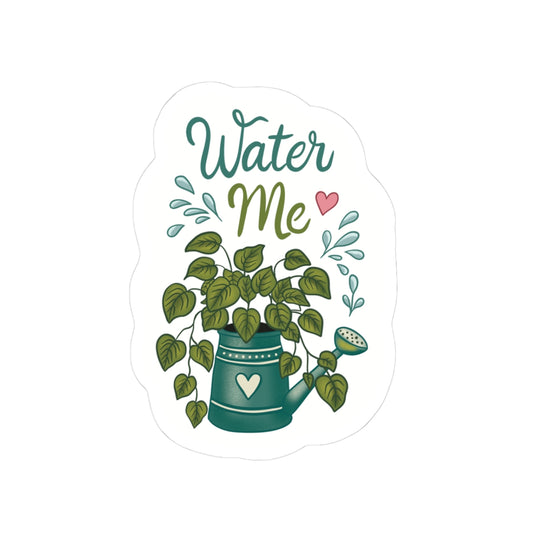 Water Me Plant Sticker — Cute Watering Can Pothos Sticker for Plant Lovers
