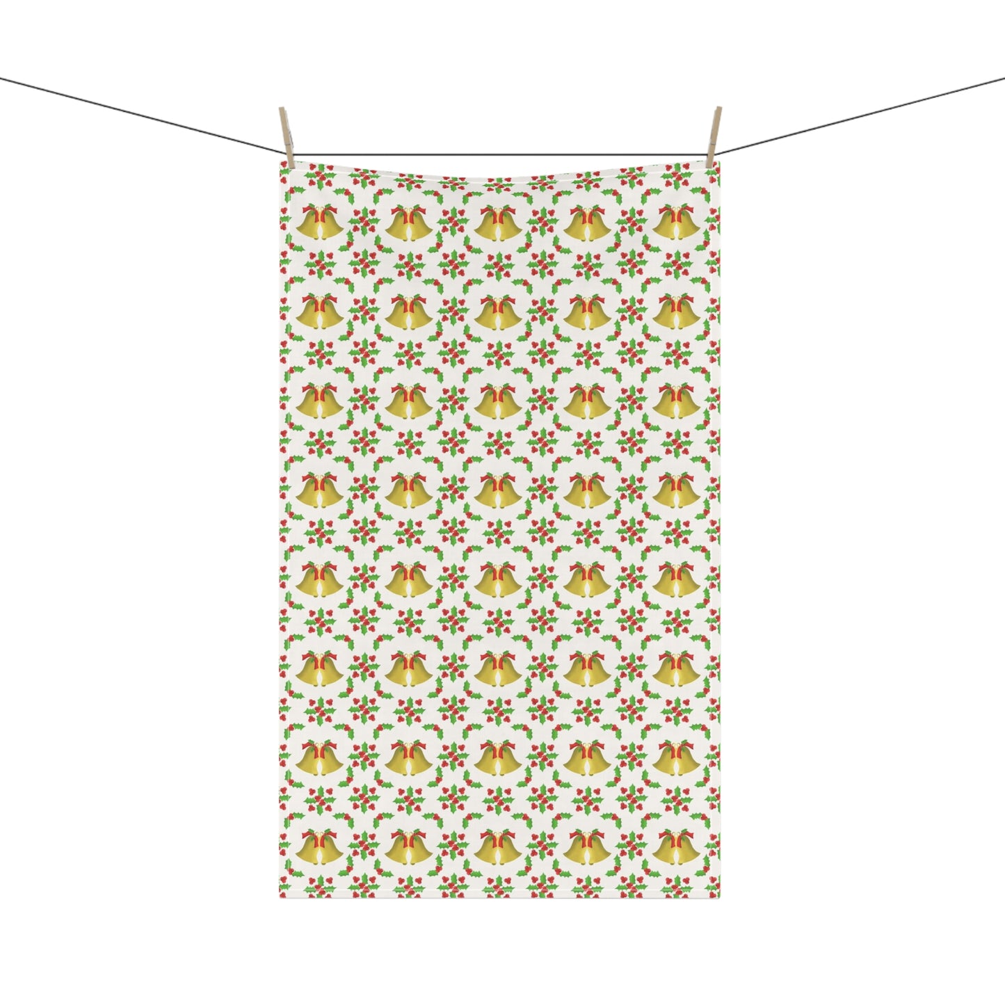 Bells and Holly Kitchen Towel